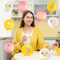 Yellow Pink and White Lemon Citrus Latex Balloons(White, Pink, Yellow)
